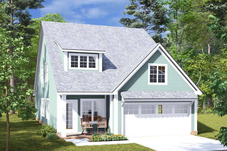 House Plan House Plan #32033 Angled Front Elevation