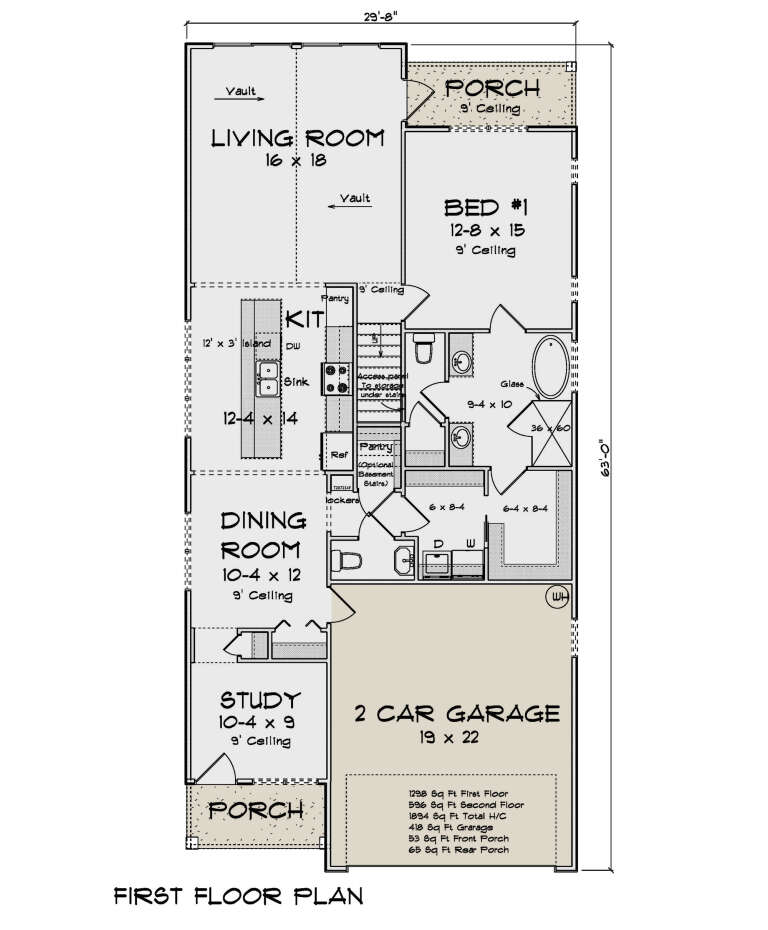 House Plan House Plan #32033 Drawing 1