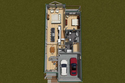 Overhead First Floor for House Plan #4848-00436