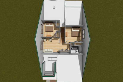 Overhead Second Floor for House Plan #4848-00436