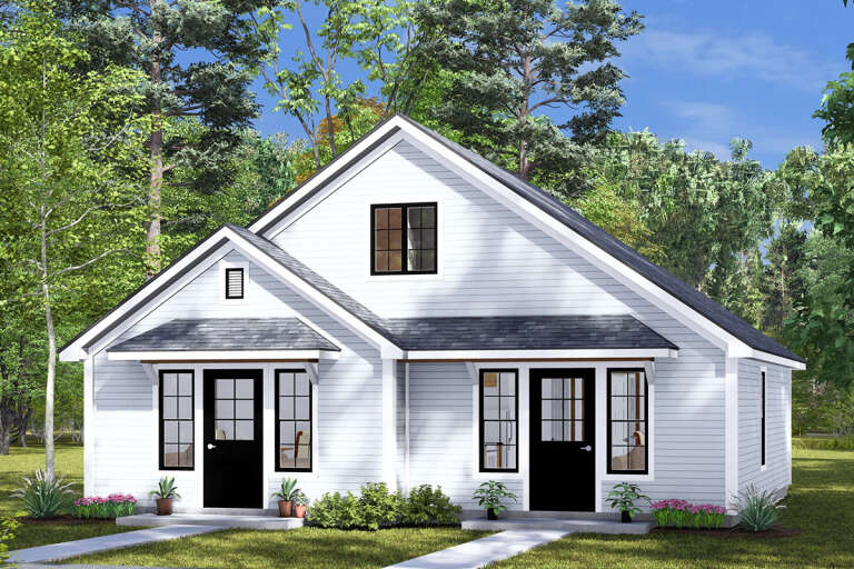 House Plan House Plan #32034 Angled Front Elevation