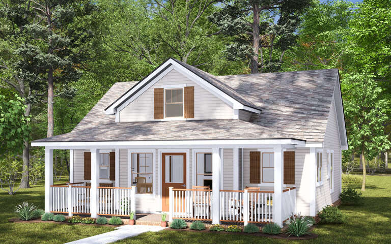 House Plan House Plan #32035 Angled Front Elevation