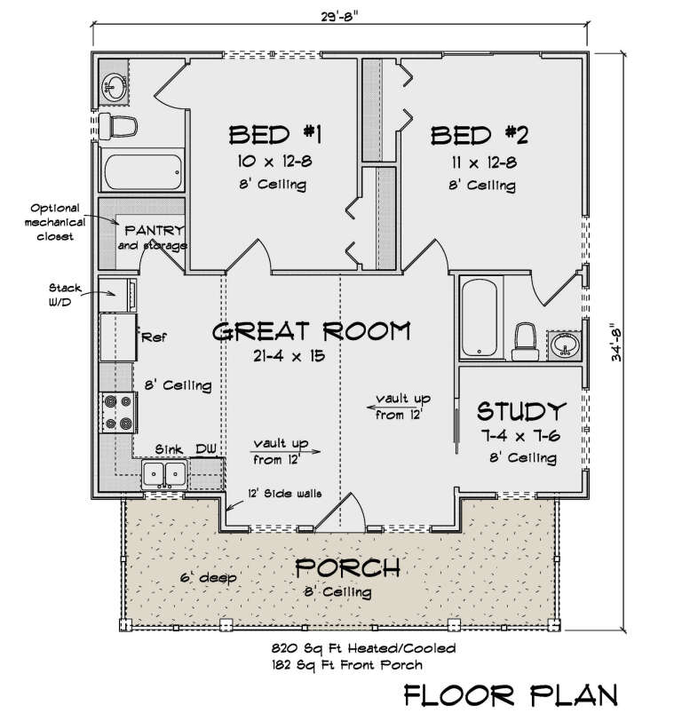 House Plan House Plan #32035 Drawing 1