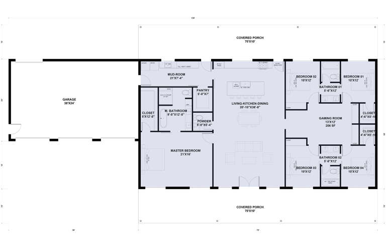 House Plan House Plan #32038 Drawing 1