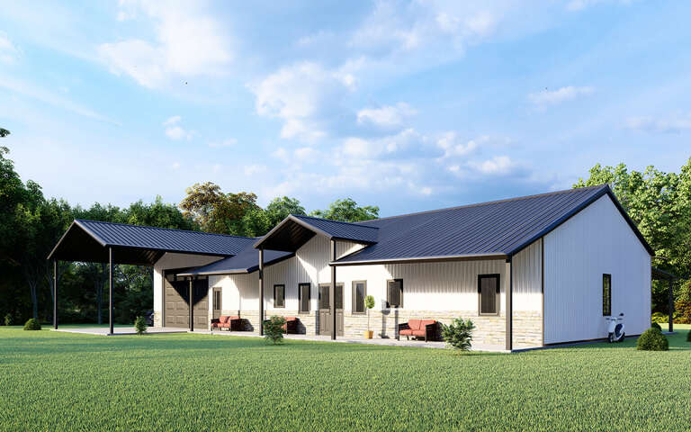 House Plan House Plan #32039 Angled Front Elevation