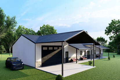 Barn House Plan #625-00013 Elevation Photo