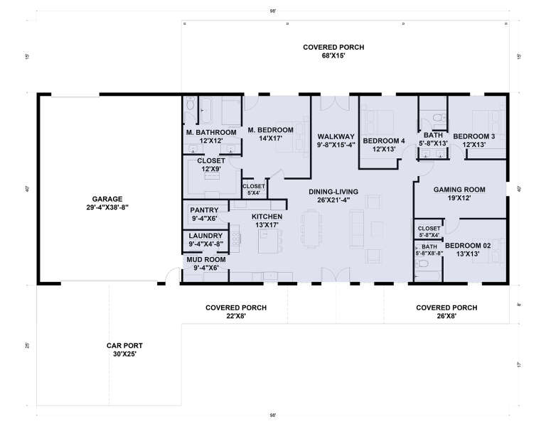 House Plan House Plan #32039 Drawing 1