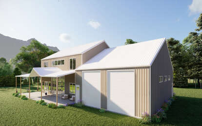 Barn House Plan #625-00014 Elevation Photo