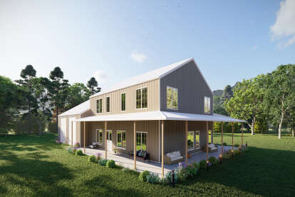 Barn House Plan #625-00014 Elevation Photo