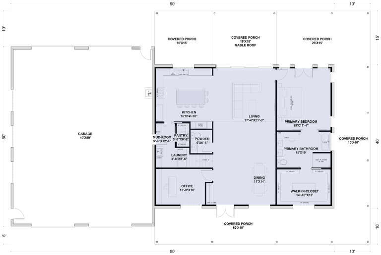 House Plan House Plan #32040 Drawing 1