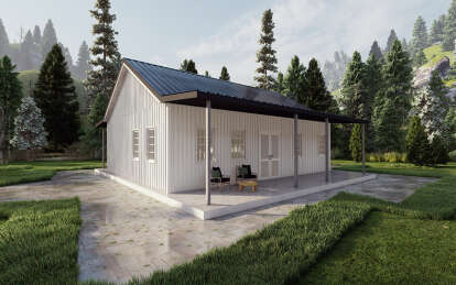 Barn House Plan #625-00015 Elevation Photo