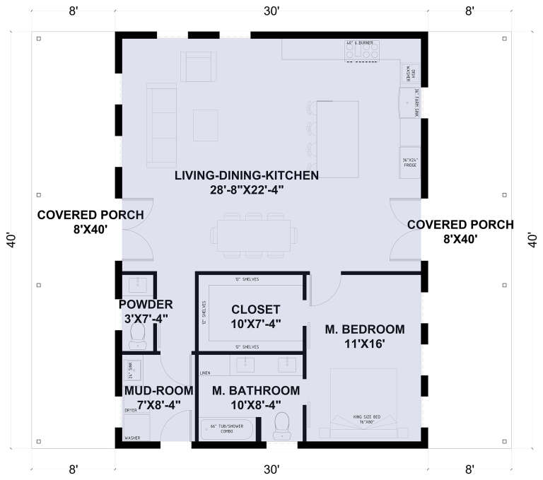 House Plan House Plan #32041 Drawing 1