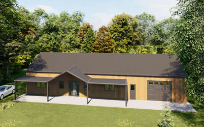 Barn House Plan #625-00018 Elevation Photo
