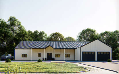 Barn House Plan #625-00019 Elevation Photo