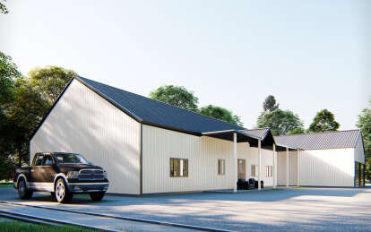 Barn House Plan #625-00019 Elevation Photo