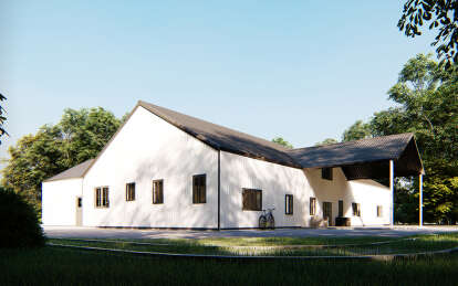 Barn House Plan #625-00019 Elevation Photo
