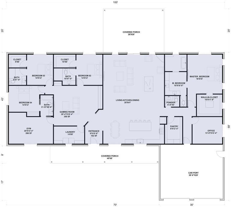 House Plan House Plan #32045 Drawing 1
