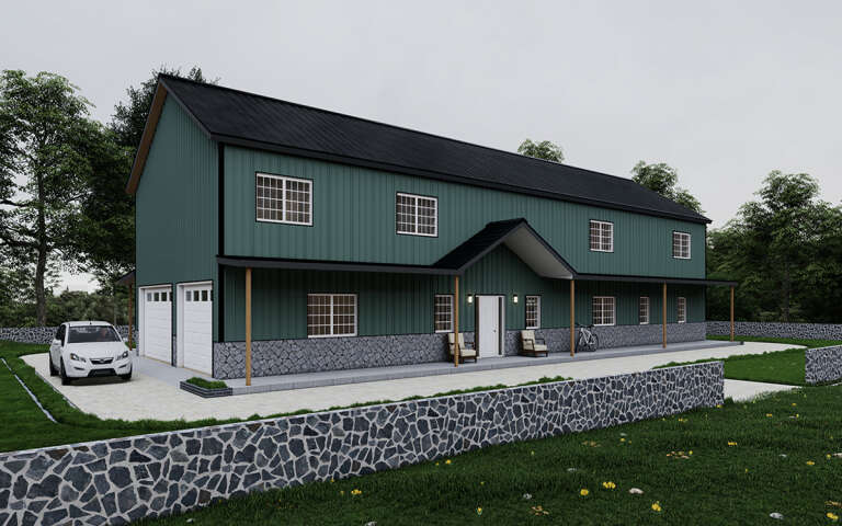 House Plan House Plan #32046 Angled Front Elevation