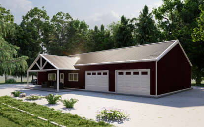Barn House Plan #625-00021 Elevation Photo
