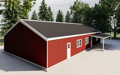 Barn House Plan #625-00021 Elevation Photo