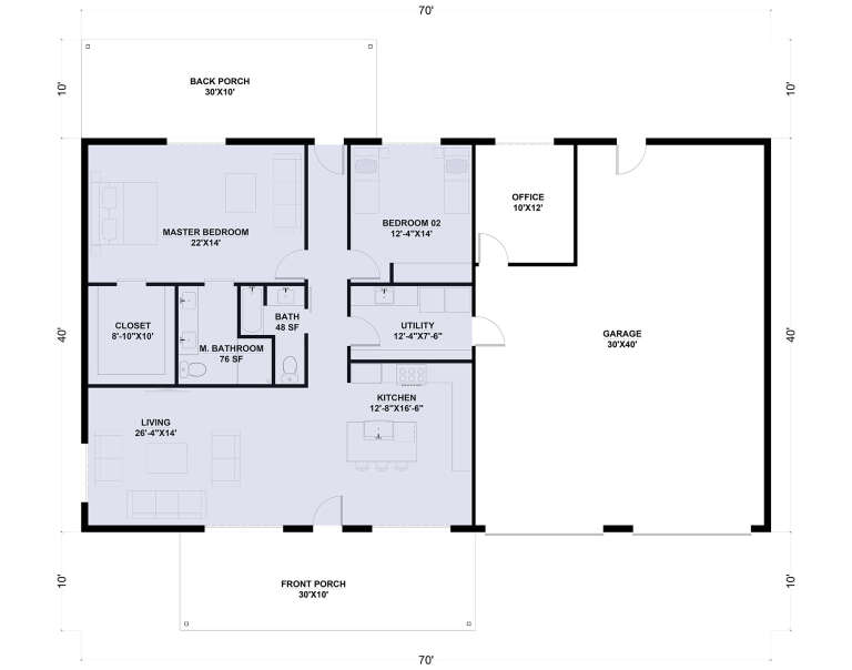 House Plan House Plan #32047 Drawing 1