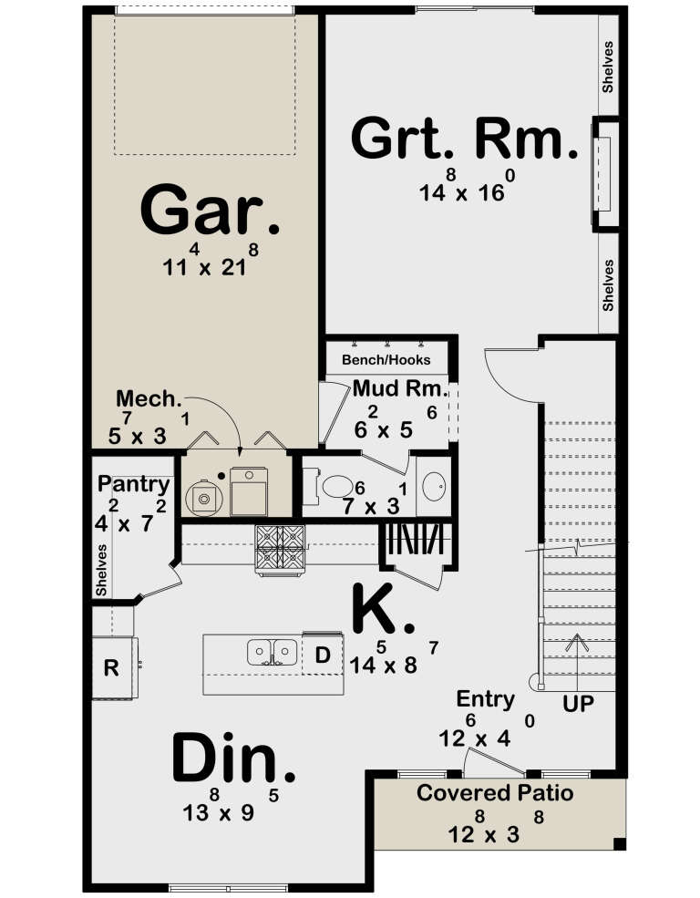 House Plan House Plan #32053 Drawing 1