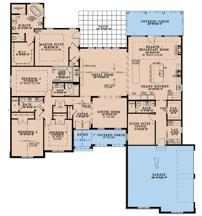 House Plan House Plan #32054 Drawing 1