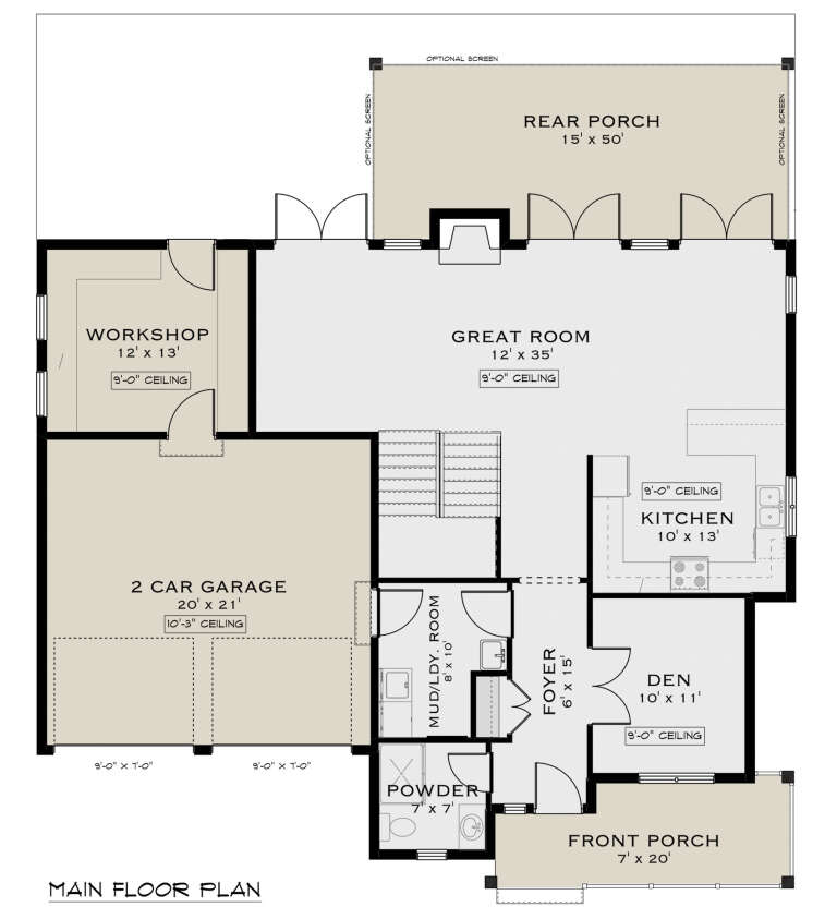 House Plan House Plan #32056 Drawing 1