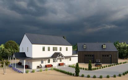 Barn House Plan #625-00022 Elevation Photo