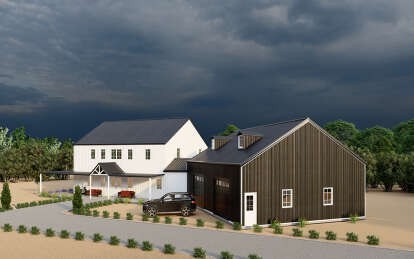 Barn House Plan #625-00022 Elevation Photo