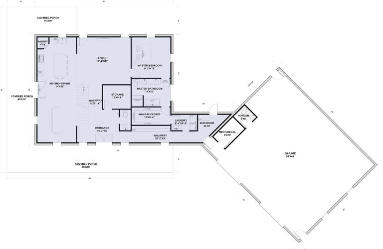 House Plan House Plan #32057 Drawing 1