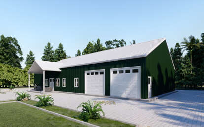 Barn House Plan #625-00023 Elevation Photo