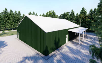 Barn House Plan #625-00023 Elevation Photo