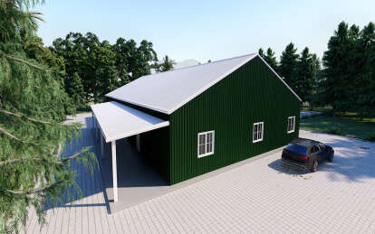 Barn House Plan #625-00023 Elevation Photo