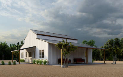Barn House Plan #625-00024 Elevation Photo