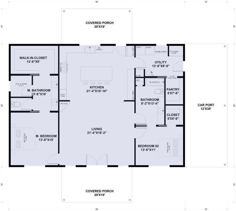House Plan House Plan #32059 Drawing 1