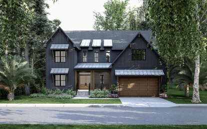 Modern Farmhouse House Plan #6261-00068 Elevation Photo