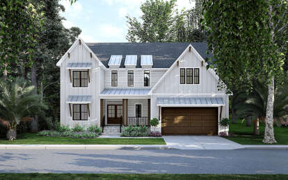 Modern Farmhouse House Plan #6261-00068 Elevation Photo