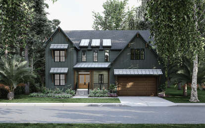 Modern Farmhouse House Plan #6261-00068 Elevation Photo