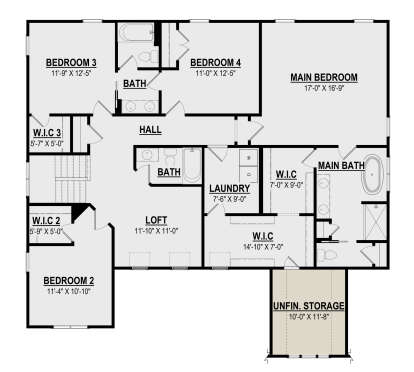 Second Floor for House Plan #6261-00068