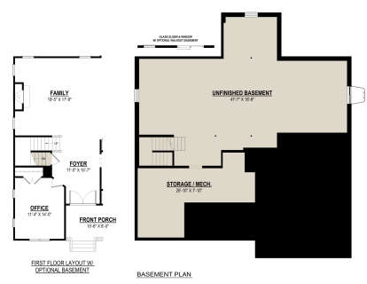Basement for House Plan #6261-00068