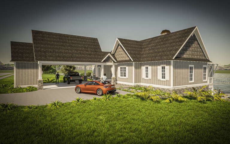House Plan House Plan #32063 Angled Front Elevation