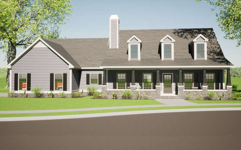 House Plan House Plan #32064 Angled Front Elevation