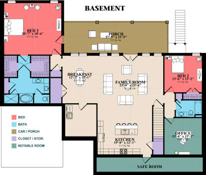 Basement for House Plan #1070-00359
