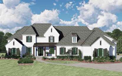 European House Plan #5995-00038 Elevation Photo