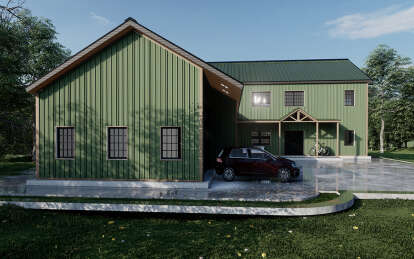 Barn House Plan #625-00025 Elevation Photo