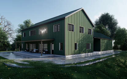 Barn House Plan #625-00025 Elevation Photo