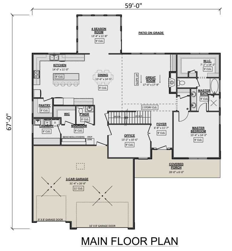 House Plan House Plan #32069 Drawing 1