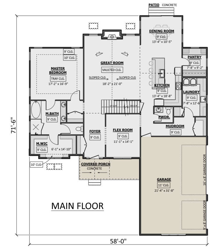 House Plan House Plan #32070 Drawing 1