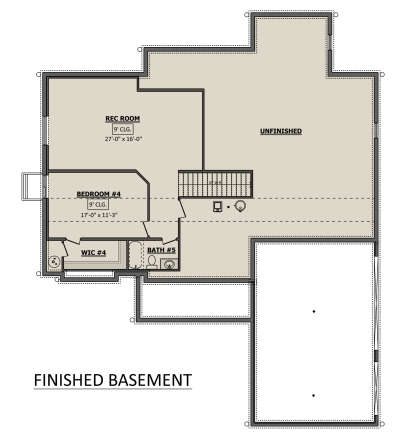 Basement for House Plan #1958-00045